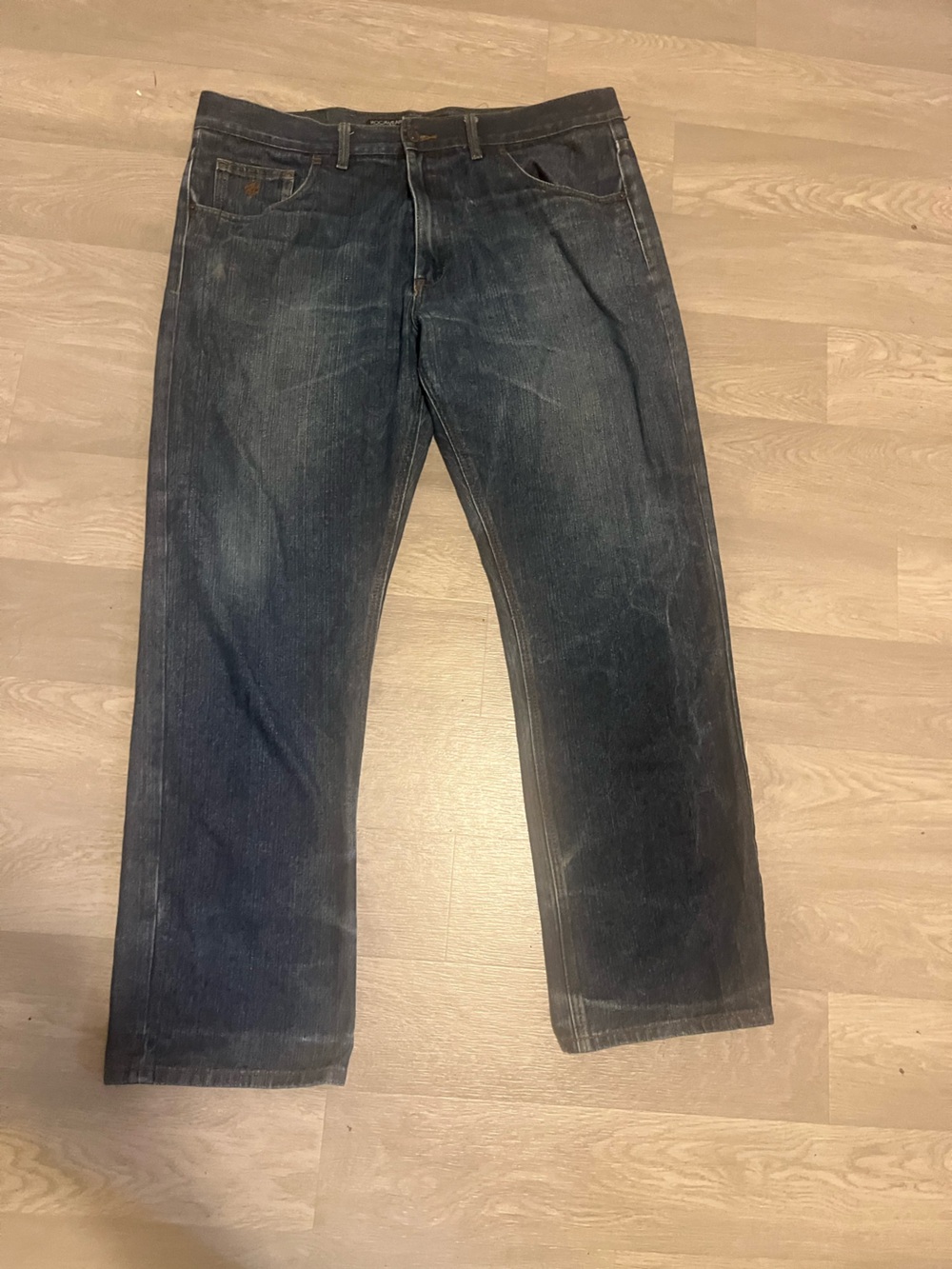 Y2K Rocawear Men's Dark Blue Straight-Leg Jeans